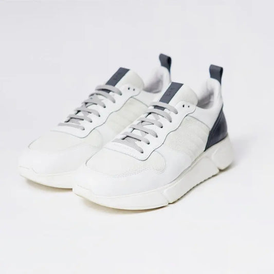 レザートレーナーホワイトネイビー / Leather Trainer White Navy ba2