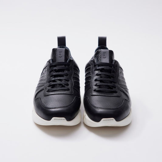 "NEW" レザートレーナー ブラックグレイ / Leather Trainer Black Gray ba2