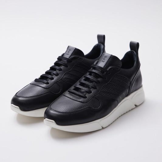 "NEW" レザートレーナー ブラックグレイ / Leather Trainer Black Gray ba2