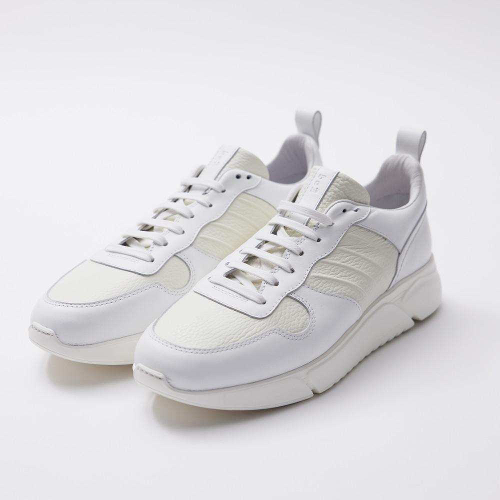 "NEW" レザートレーナー ホワイトアイボリー / Leather Trainer White Ivory ba2