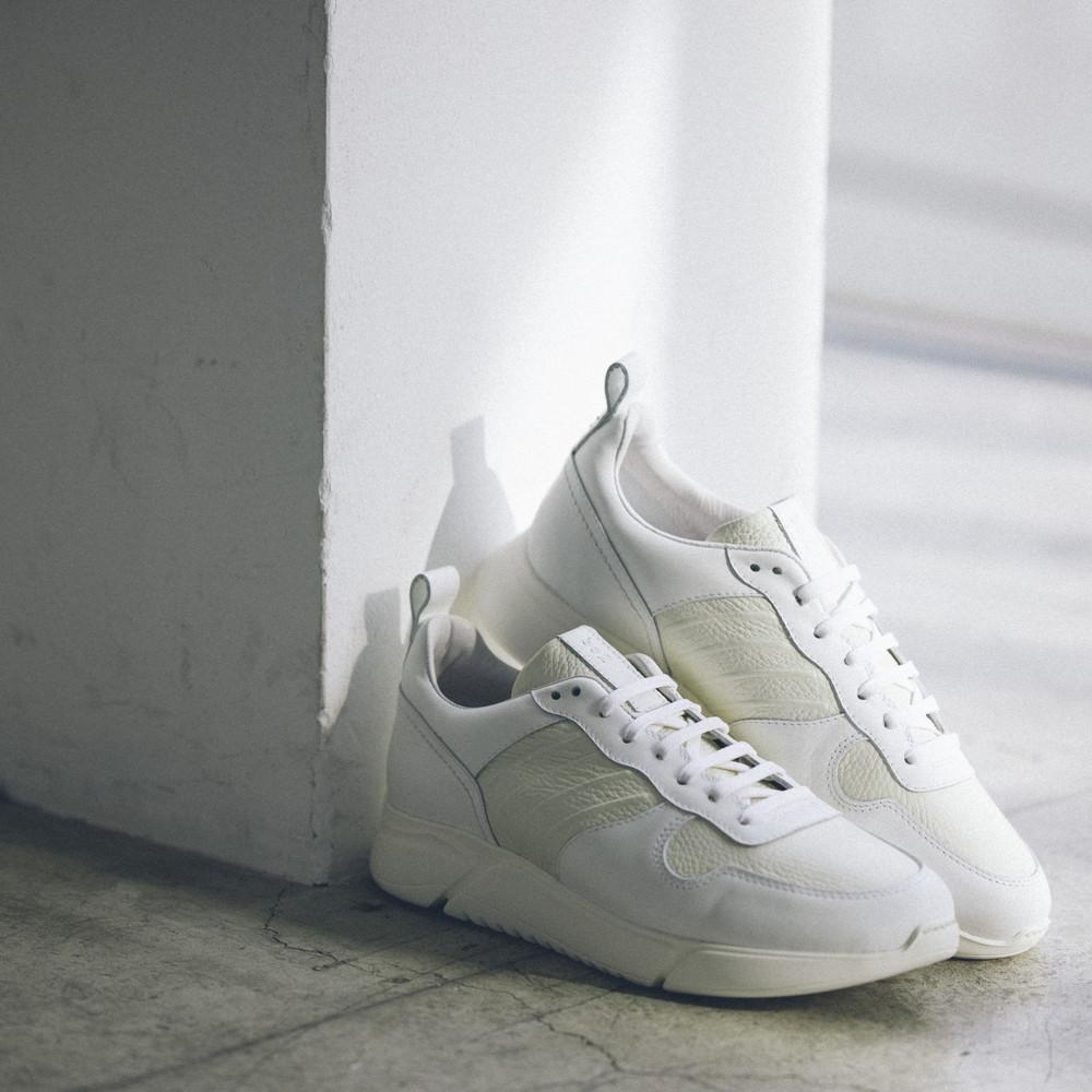 "NEW" レザートレーナー ホワイトアイボリー / Leather Trainer White Ivory ba2