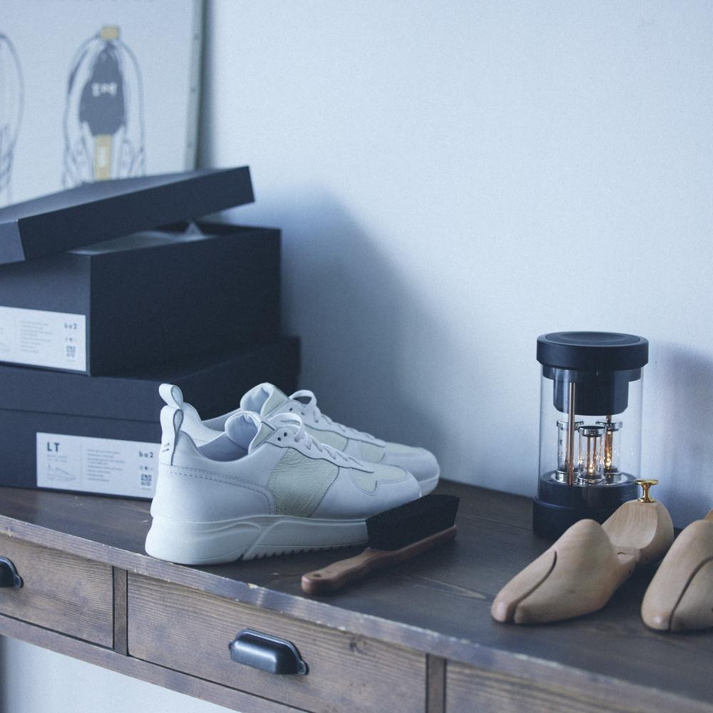 "NEW" レザートレーナー ホワイトアイボリー / Leather Trainer White Ivory ba2