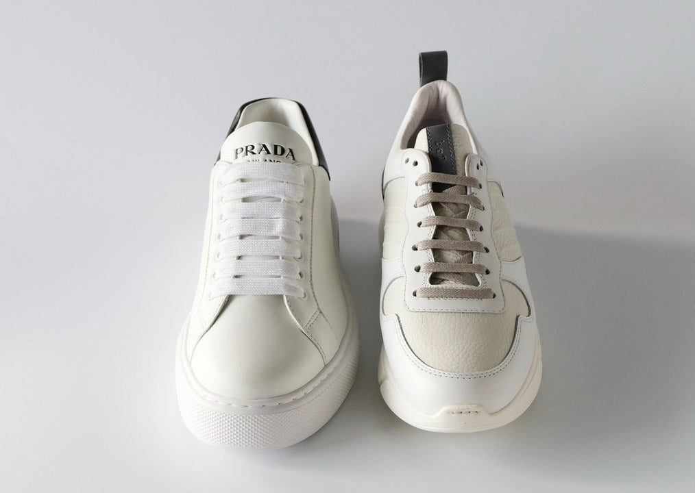 Prada VITELLO SOFT vs. ba2 LEATHER TRAINER