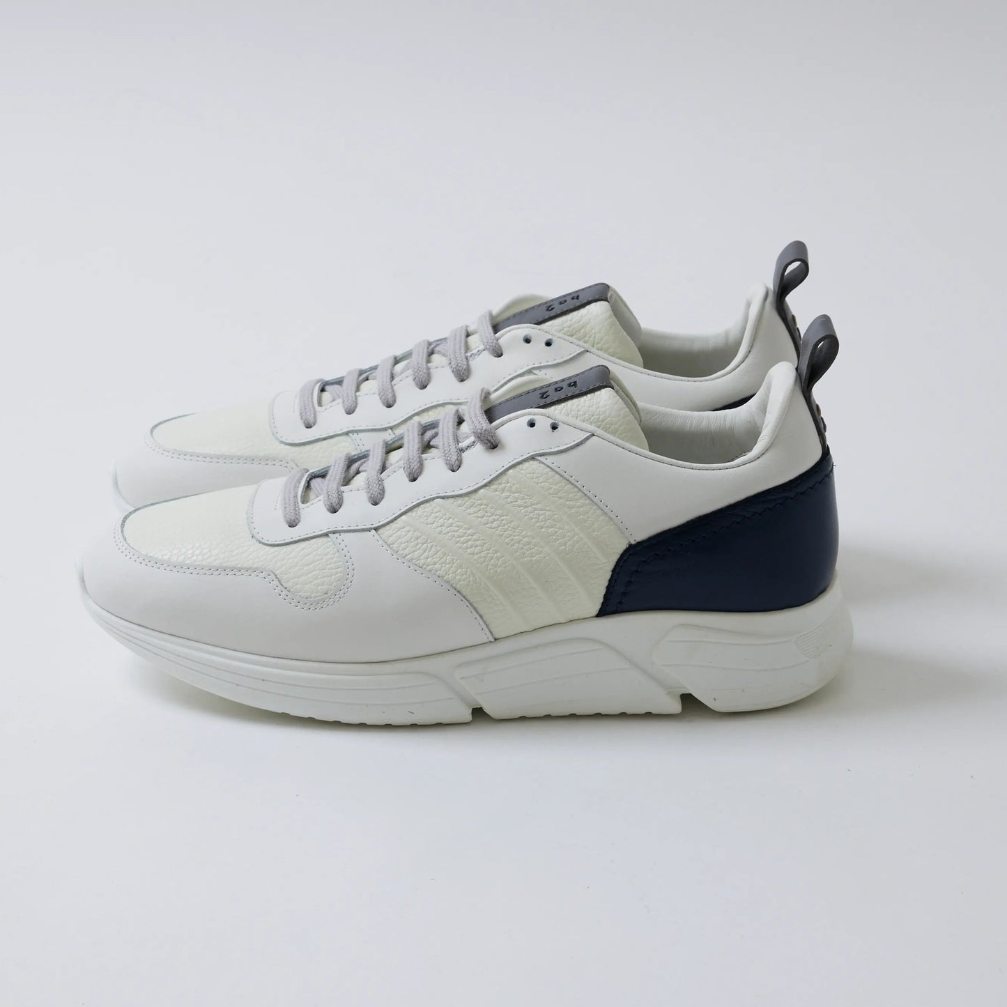 【早割 Pre-Order】Leather Trainer White Navy / レザートレーナーホワイト・ネイビー