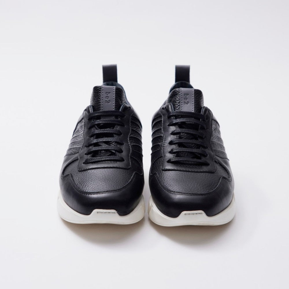 "NEW" レザートレーナー ブラックグレイ / Leather Trainer Black Gray ba2