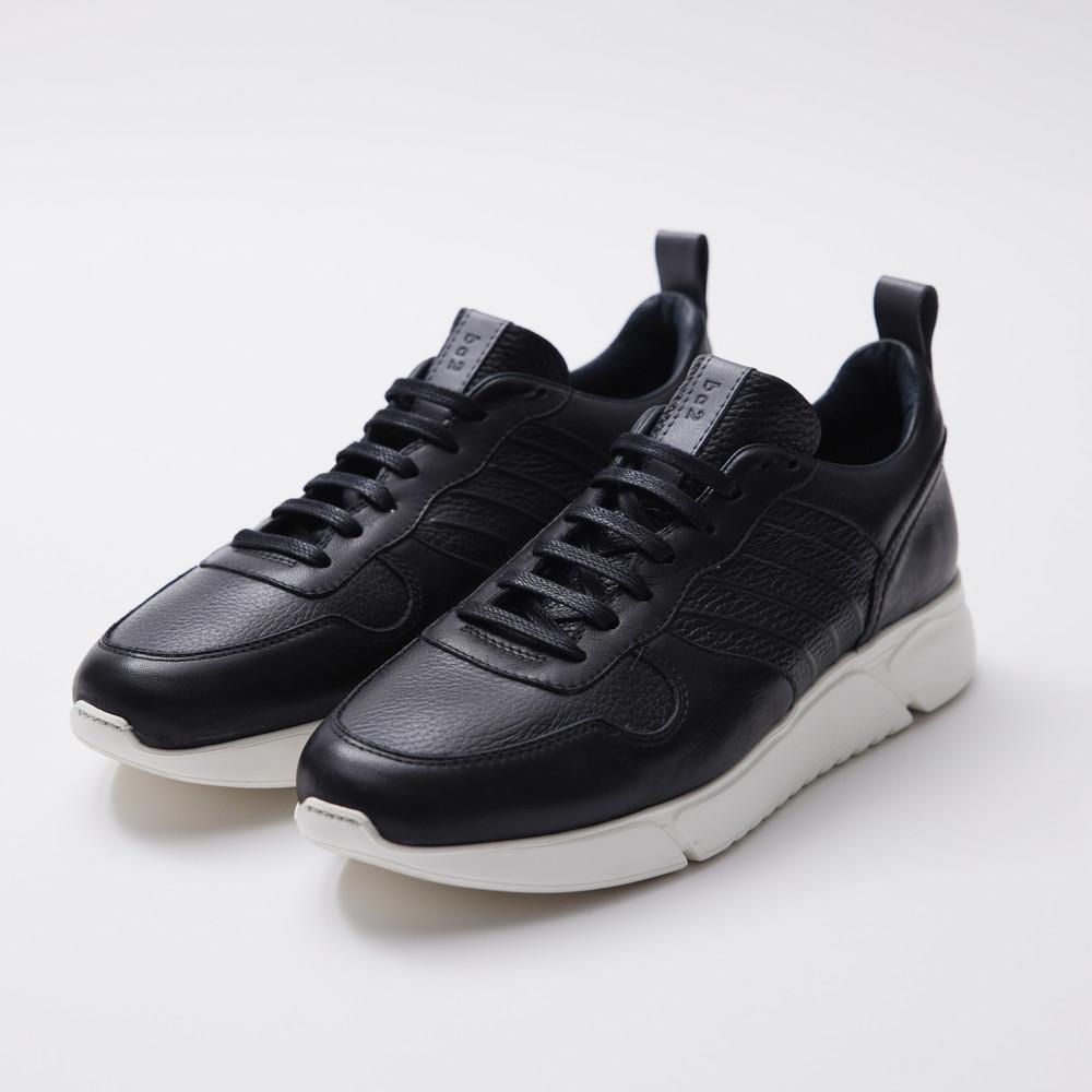 "NEW" レザートレーナー ブラックグレイ / Leather Trainer Black Gray ba2