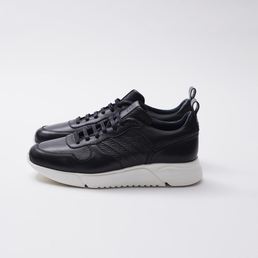"NEW" レザートレーナー ブラックグレイ / Leather Trainer Black Gray ba2